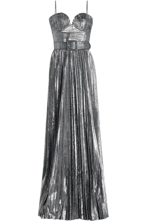 Rebecca Vallance Belted metallic gown
