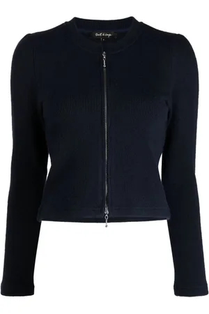 tout a coup Round-neck ribbed-knit jacket