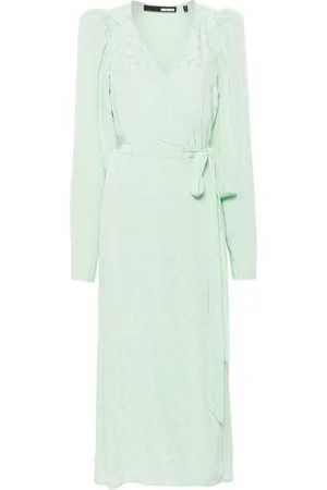 ROTATE Jacquard midi dress