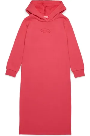 Diesel Oval D-embroidered hooded dress