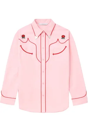 pushBUTTON Western long-sleeved shirt