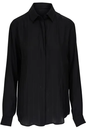 Saint Laurent Striped button-up silk shirt