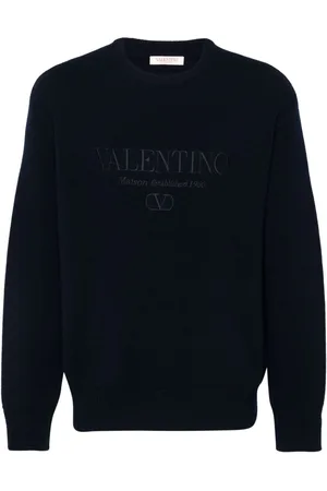 VALENTINO GARAVANI Embroidered-logo knitted jumper