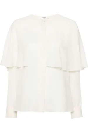 Chloé Cape-design silk shirt