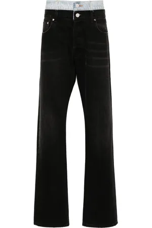 VTMNTS Layered-effect cotton jeans