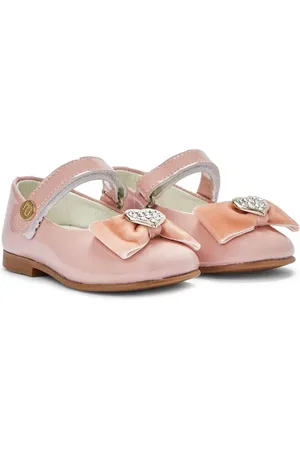 Andanines Bow-detail leather ballerina shoes
