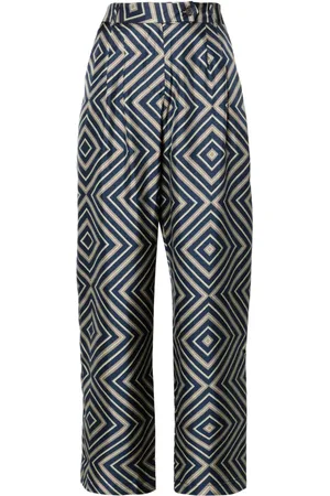 PIERRE-LOUIS MASCIA Geometric-print trousers