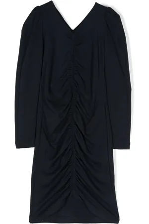 MONNALISA Ruched V-neck midi dress