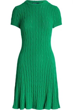 Ralph Lauren Cable-knit short-sleeve minidress