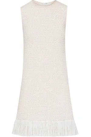 Oscar de la Renta Sequin tweed mini dress