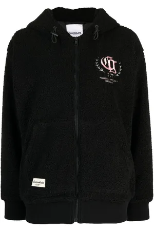 Chocoolate Logo-embroidered fleece hoodie