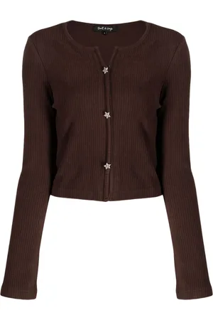 tout a coup Ribbed star-stud embellished cropped jacket