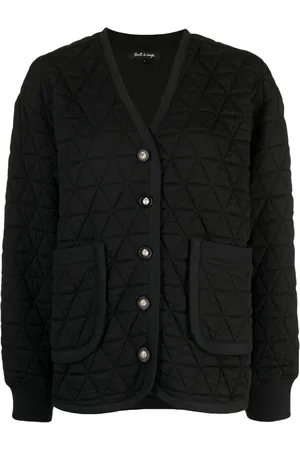 tout a coup V-neck quilted bomber jacket