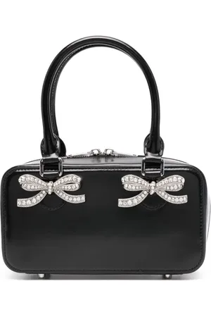 Self-Portrait Mini leather tote bag