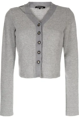 tout a coup Cut-out V-neck cropped jacket