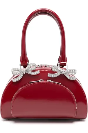 Self-Portrait Mini leather tote bag