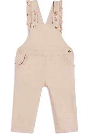 Tartine Et Chocolat Ruffle-detail cotton dungarees