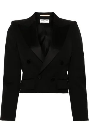 Saint Laurent Cropped tuxedo blazer