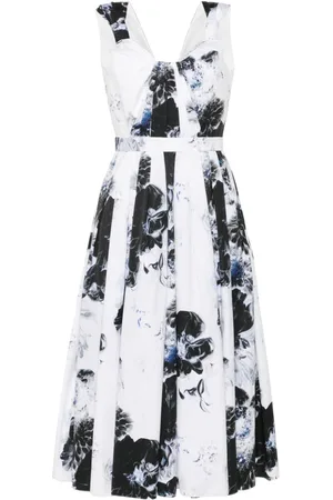 Alexander McQueen Chiaroscuro midi dress