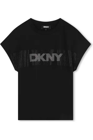 DKNY Crystal-embellished cotton T-shirt