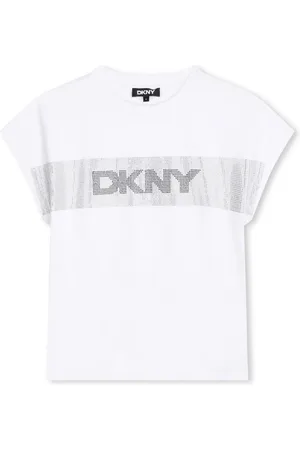 DKNY Crystal-embellished cotton T-shirt