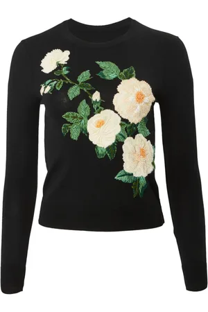 Carolina Herrera Floral intarsia sweater