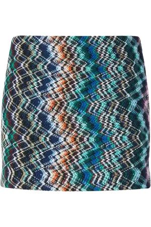 Missoni Zigzag wool-cotton mini skirt