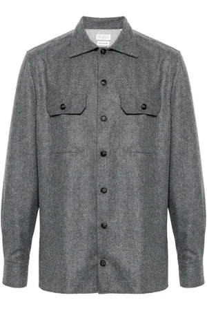 Brunello Cucinelli Mélange-effect shirt
