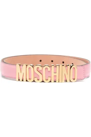 Moschino Logo leather belt