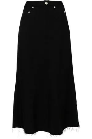 Rick Owens Frayed-edge skirt