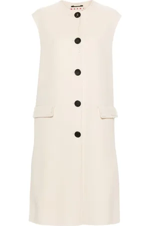 Marni Logo-embroidered sleeveless coat
