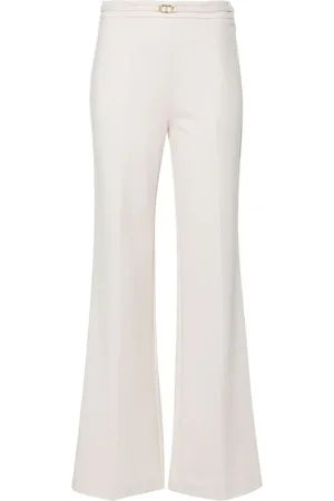 Twin-Set Logo-plaque straight-leg trousers