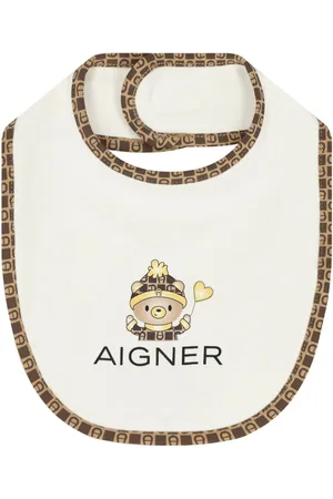 Aigner Teddy bear-logo print bib