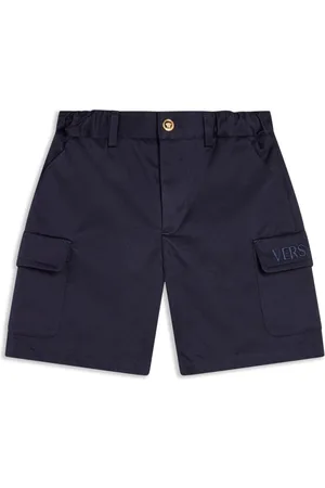 VERSACE Logo-embroidered shorts