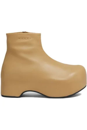 Marni Logo-debossed leather boots