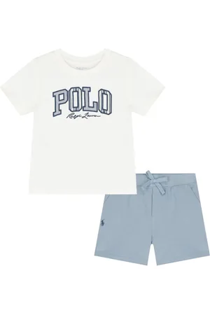 Ralph Lauren Logo-embroidered shorts set