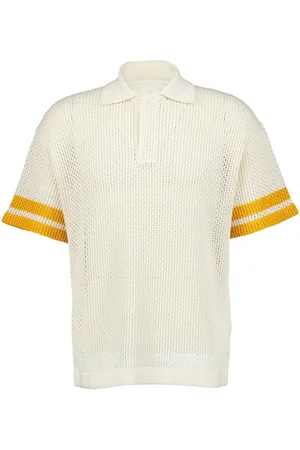 Givenchy Crochet-knit striped polo shirt