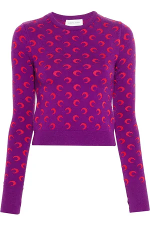 Marine Serre Moonogram pattern merino jumper