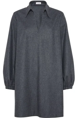 Brunello Cucinelli Long-sleeved mini dress