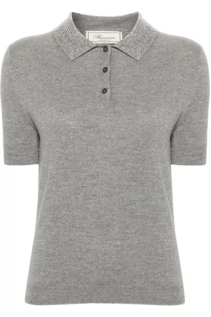 BLUMARINE Stud embellished knitted top