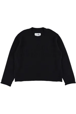 Maison Margiela Logo-intarsia crew-neck sweater