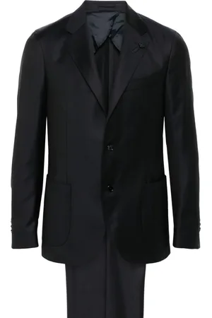 LARDINI Logo-brooch suit