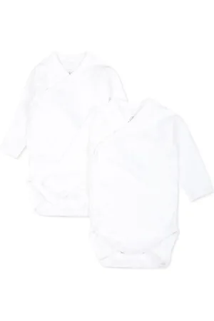 Petit Bateau Long-sleeved organic cotton bodies (set of two)