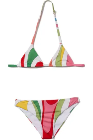 PUCCI Junior Marmo-print bikini set