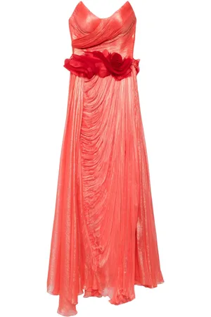 IRIS SERBAN Anastasia plissé maxi dress