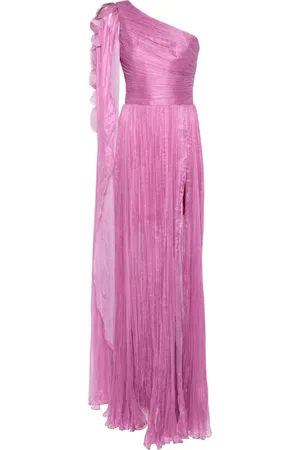 IRIS SERBAN Margiela metallic chiffon maxi dress