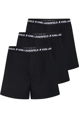 Karl Lagerfeld Logo-waistband woven boxer shorts (pack of three)
