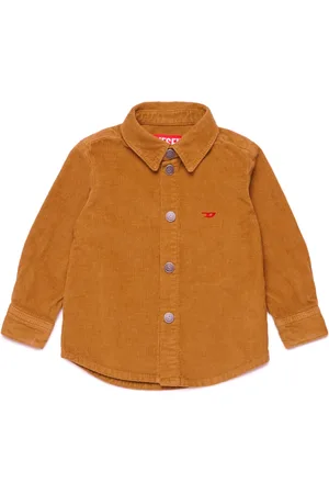 Diesel Logo-embroidered corduroy shirt