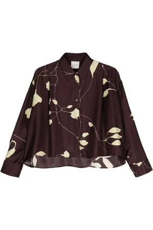 ALYSI Leaf-print shirt