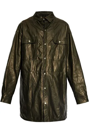 Rick Owens Elongated leather shirt-jacket